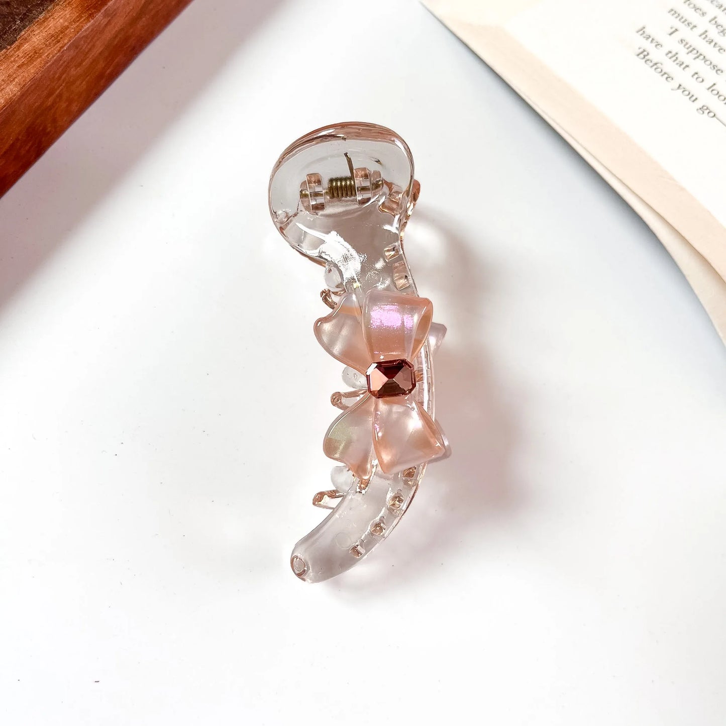 Bow Charm Banana Clip - 8 cm
