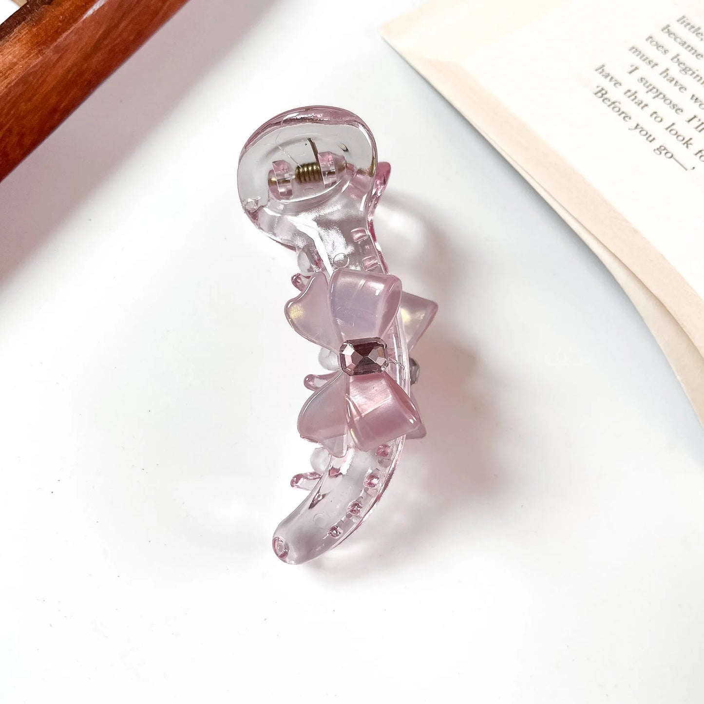 Bow Charm Banana Clip - 8 cm