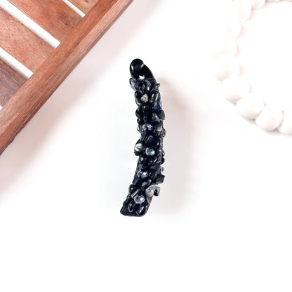Gemstone Chip Lock Banana Clip -10cm