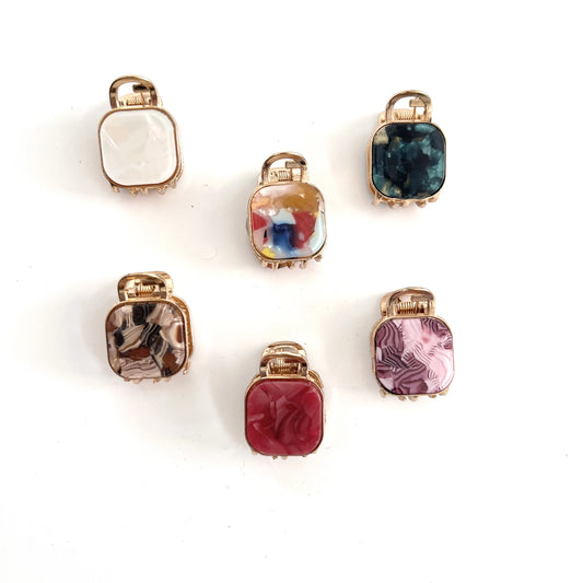 Marble Hair Claw - Square