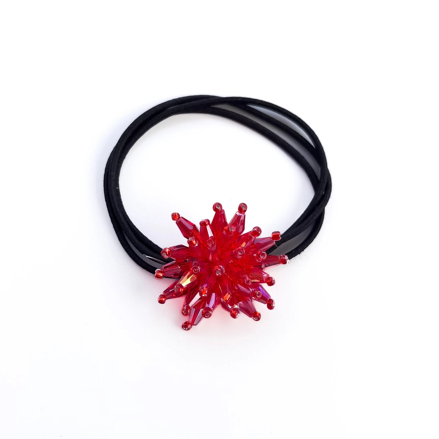 Jet Flower Hair Tie