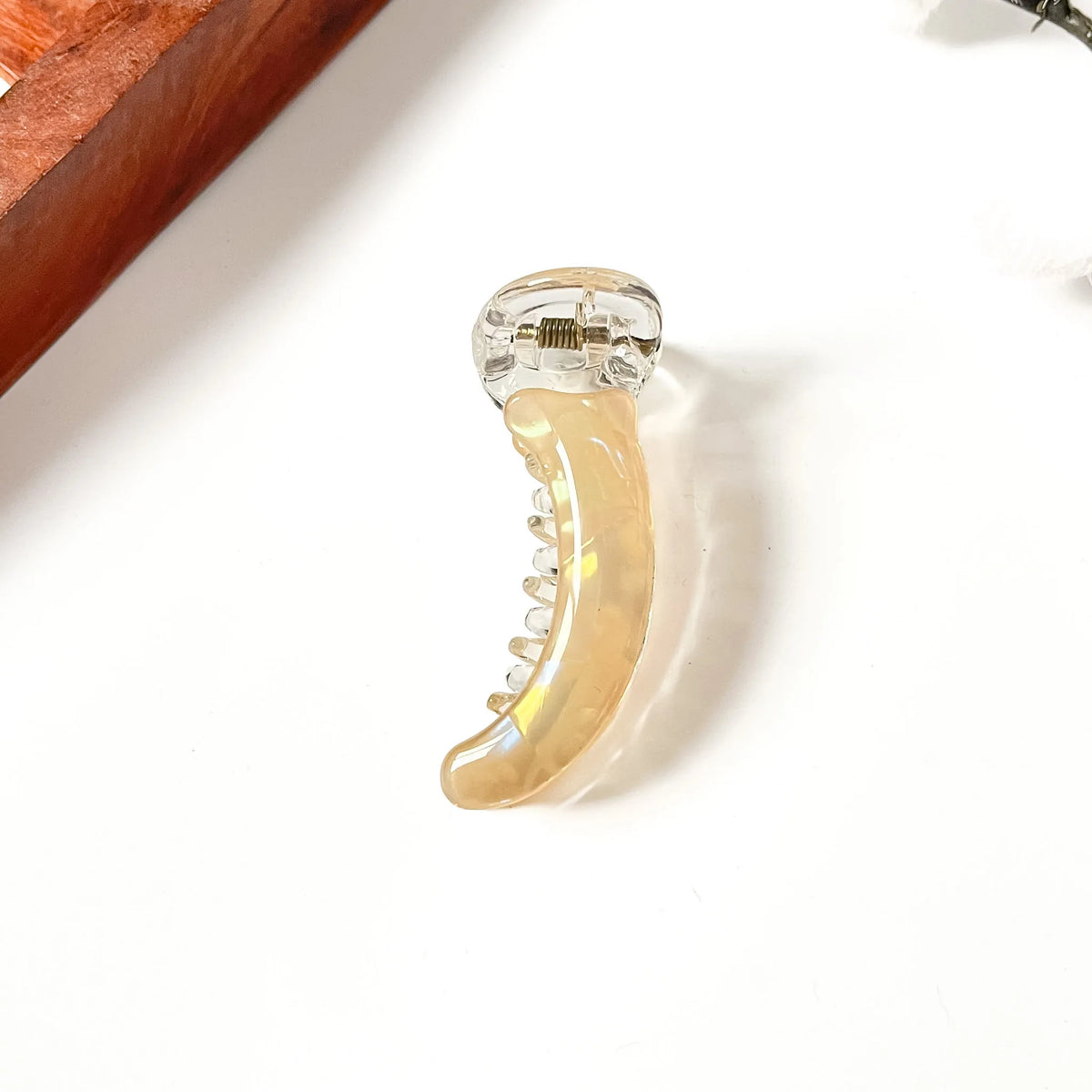 Champagne aurora iridescent banana clip large banana clip for thin hair
