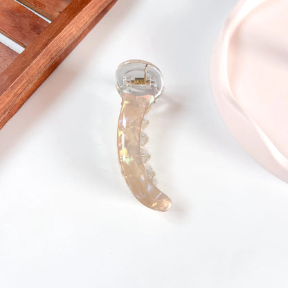 Champagne aurora iridescent banana clip large banana clip for curly and thick hair
