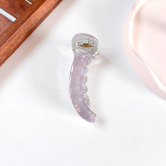 Lilac aurora iridescent banana clip open banana clip for thick curly hair