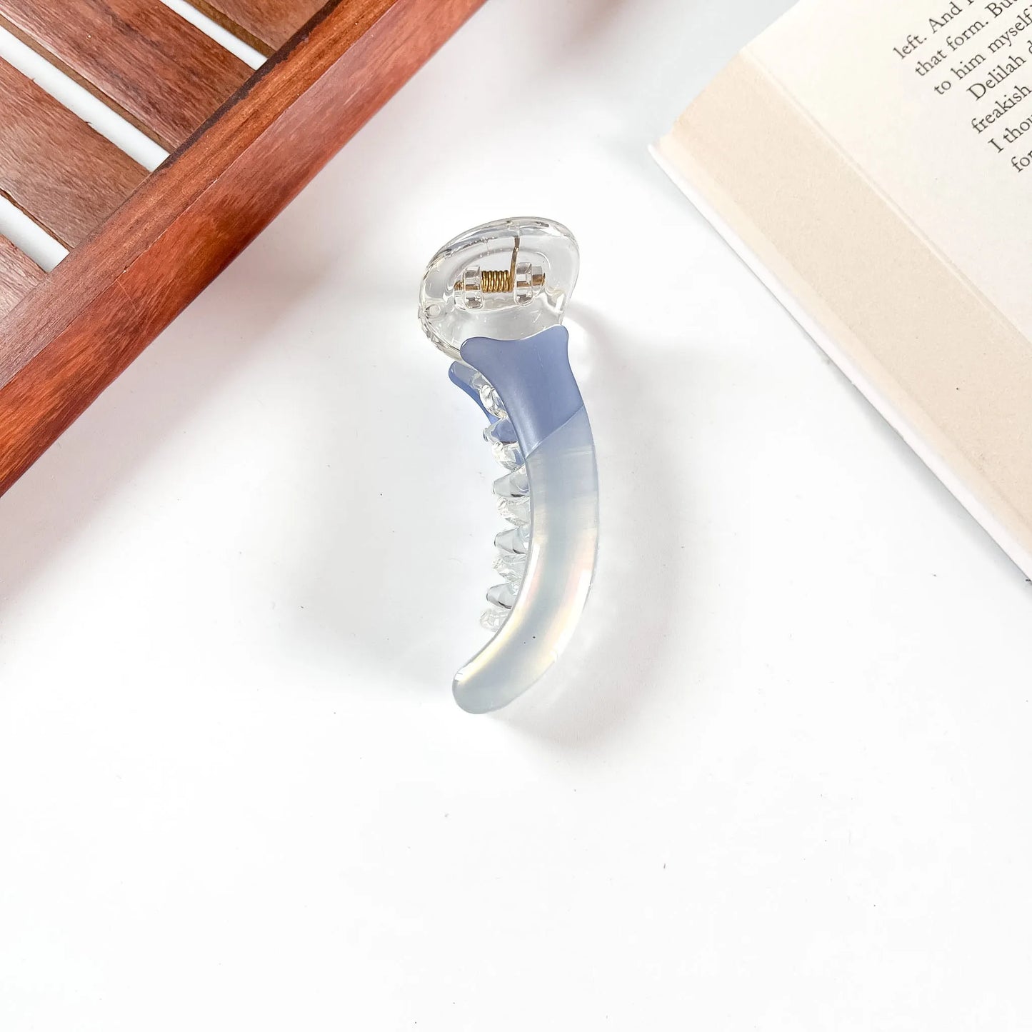 Blue banana clip hair clutcher periwinkle