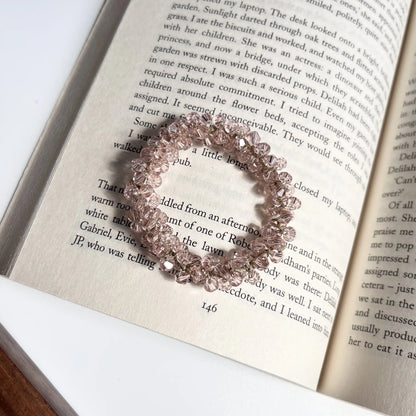 Beaded Hair Tie Pink