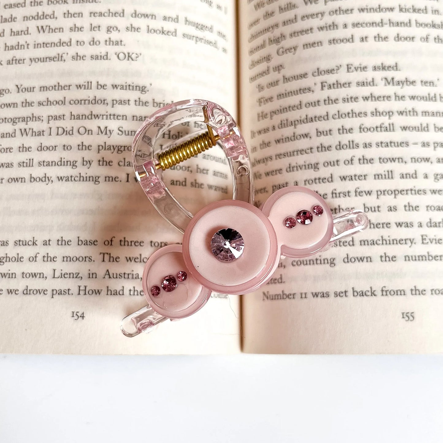Bubble Rhinestone Claw Clip Pink