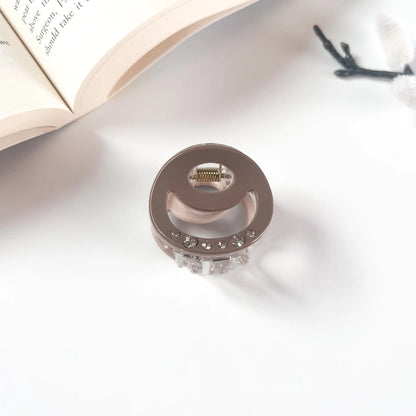 Blush pink round claw clip for women