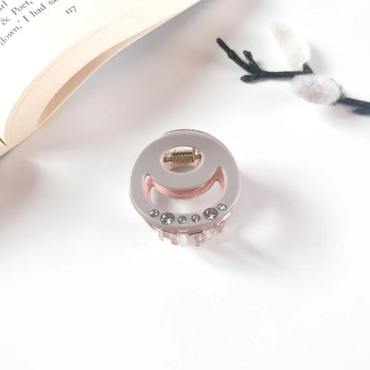 Dusty rose round claw clip for women