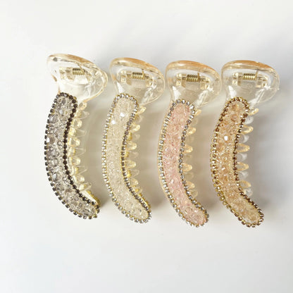 Crystal banana clip 8cm rhinestone embellished all colours