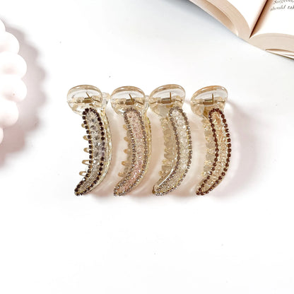 Crystal banana clip 6cm rhinestone embellished all colours