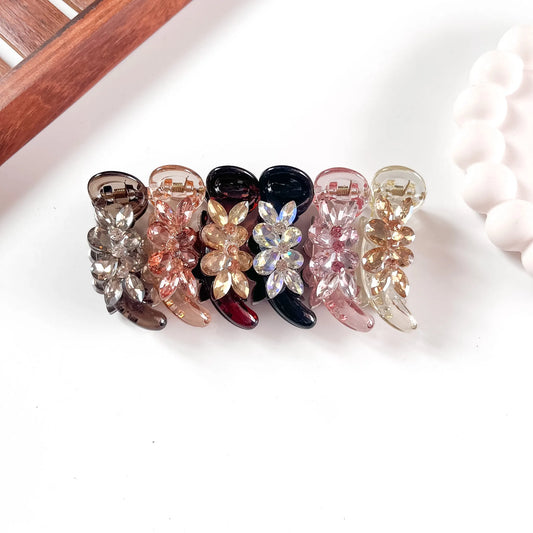 Crystal Flower Banana Clip in all colors