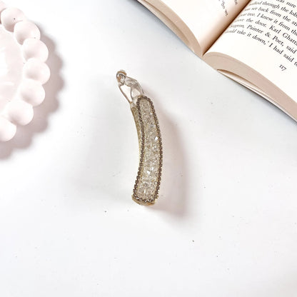Crystal lock banana clip crystal clear rhinestone hair clutcher