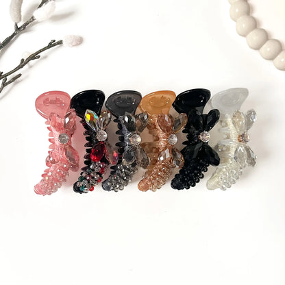 Dewdrop Wing designer rhinestone banana clips in six colours