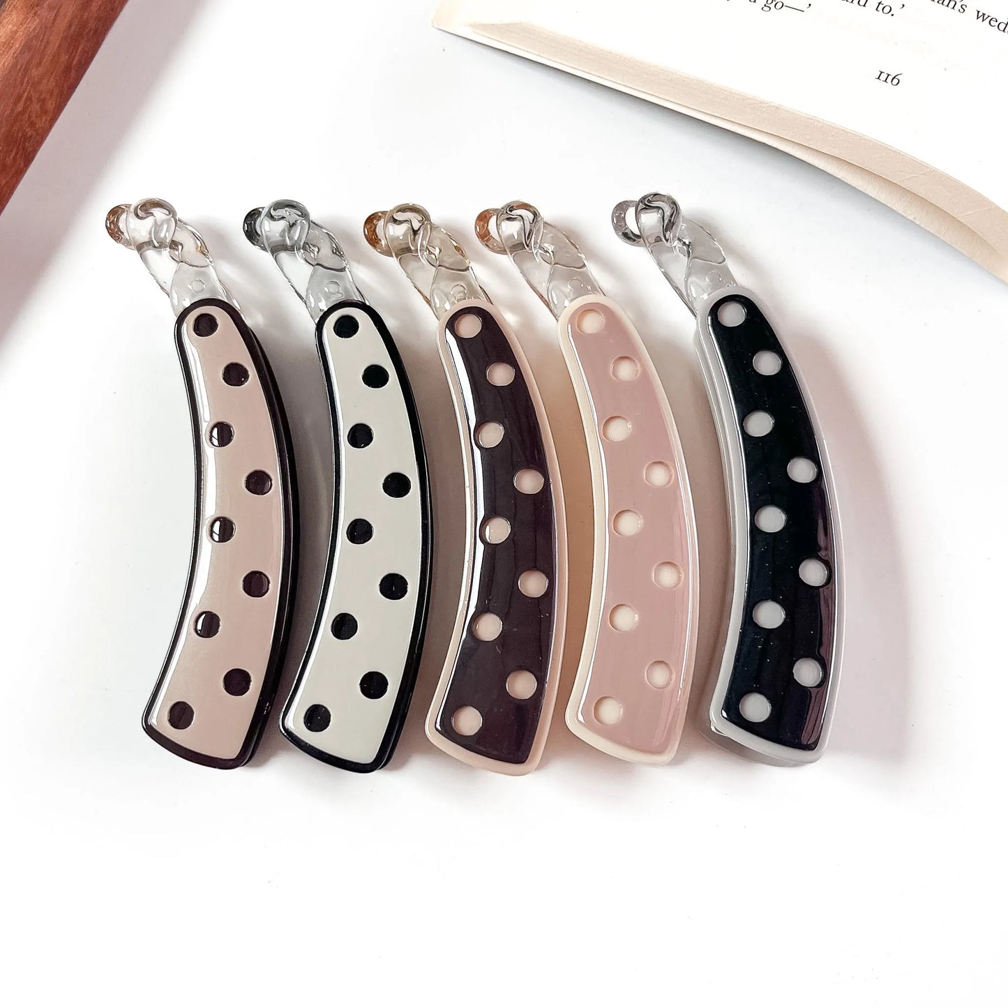 Dip dot lock banana clip all colours large hair clutcher