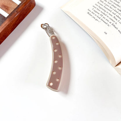 Dip dot lock banana clip blush nude dot banana hair clip