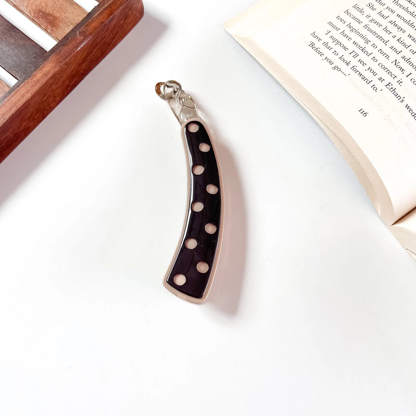 Dip dot lock banana clip wine nude two-tone banana clip