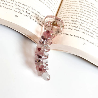 Elira Petal Banana Hair Clip – Floral 8cm Rose