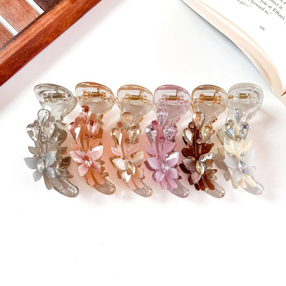 Floral Cascade Banana Clip in six colours