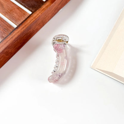 Floral frost banana clip small