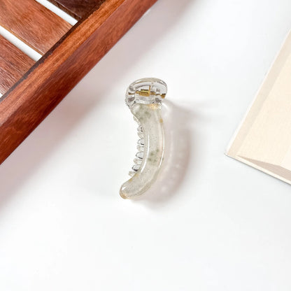 Floral frost banana clip small