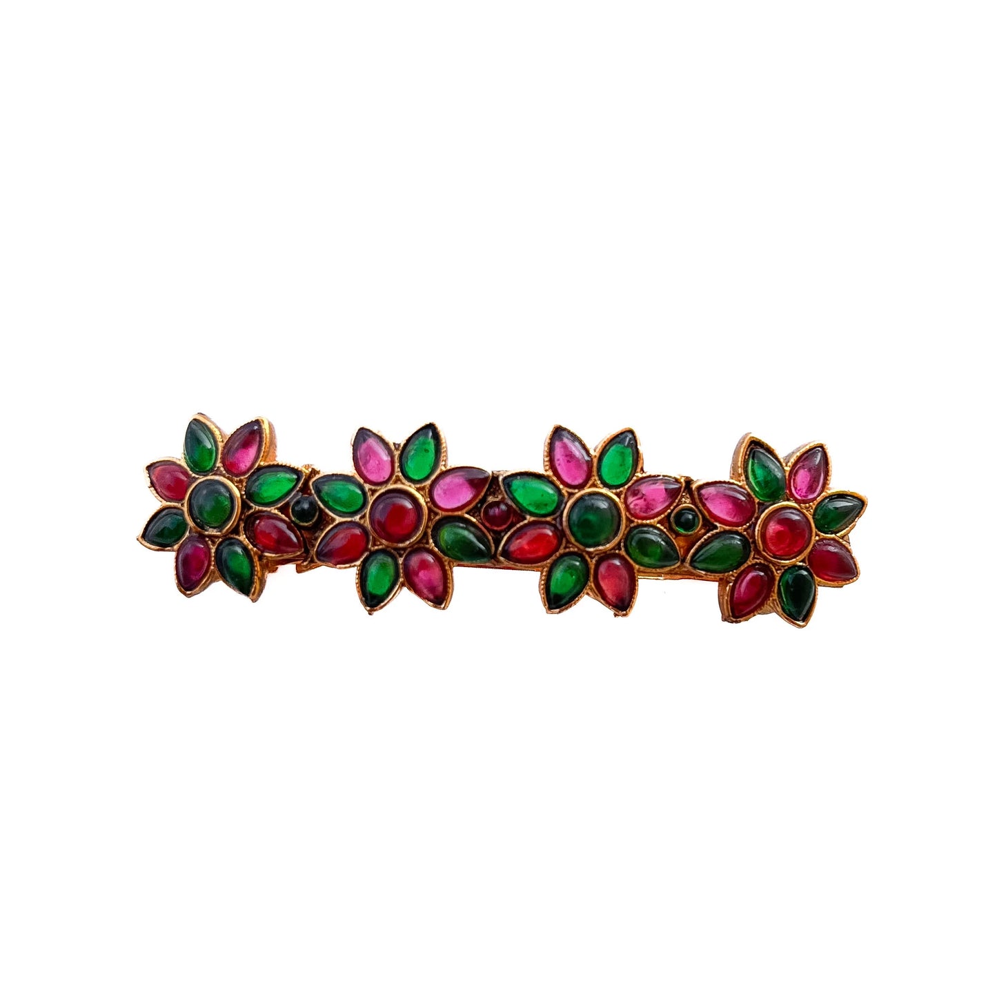 Floral Stone Barrette