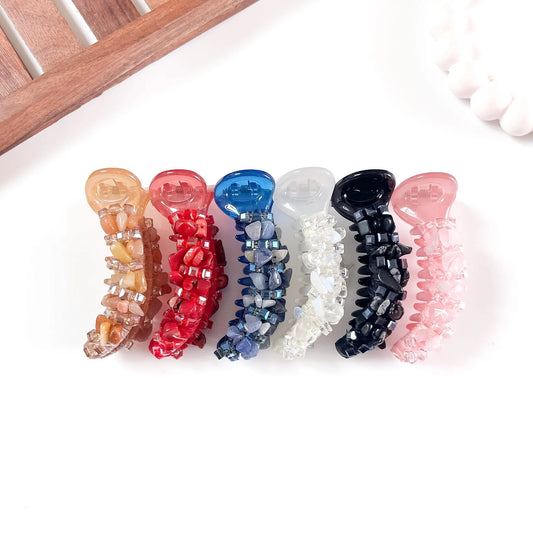 Gemstone Chip Banana Clip in six colours