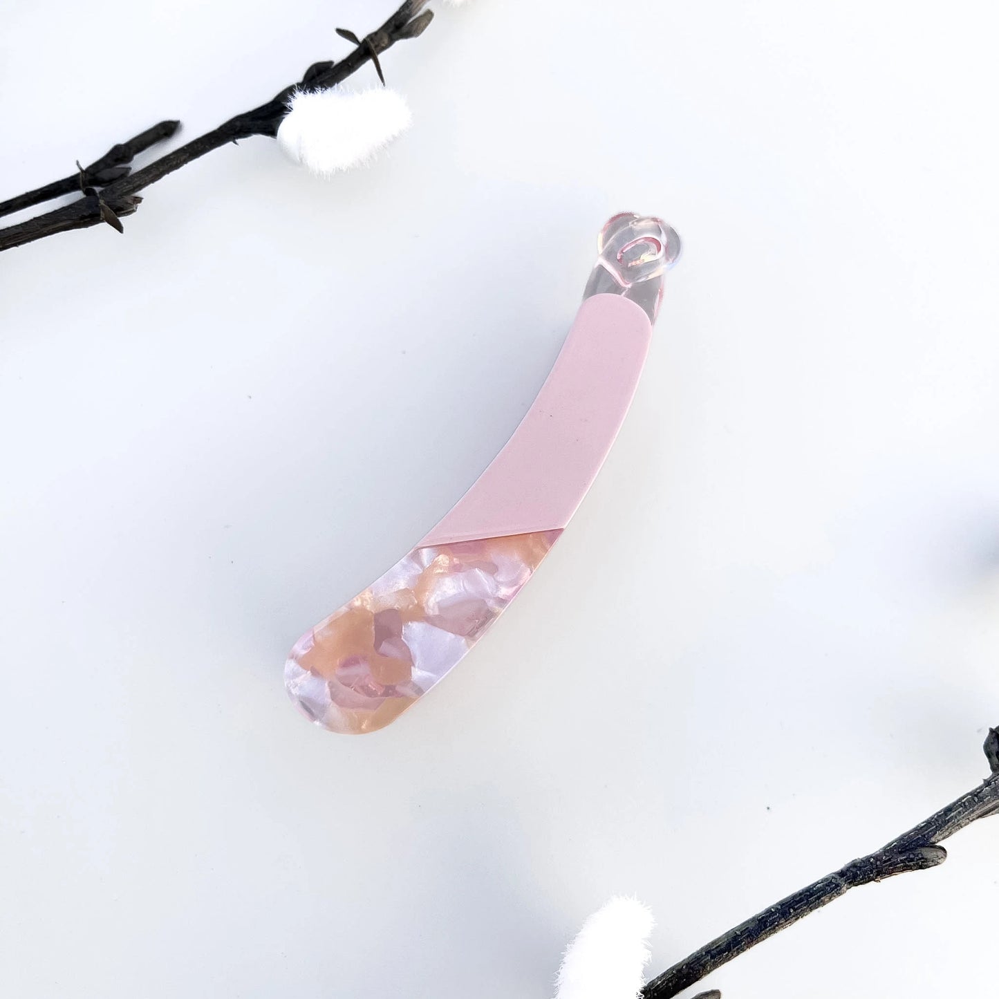 Gloss Gem Banana Clip(8cm) Rose