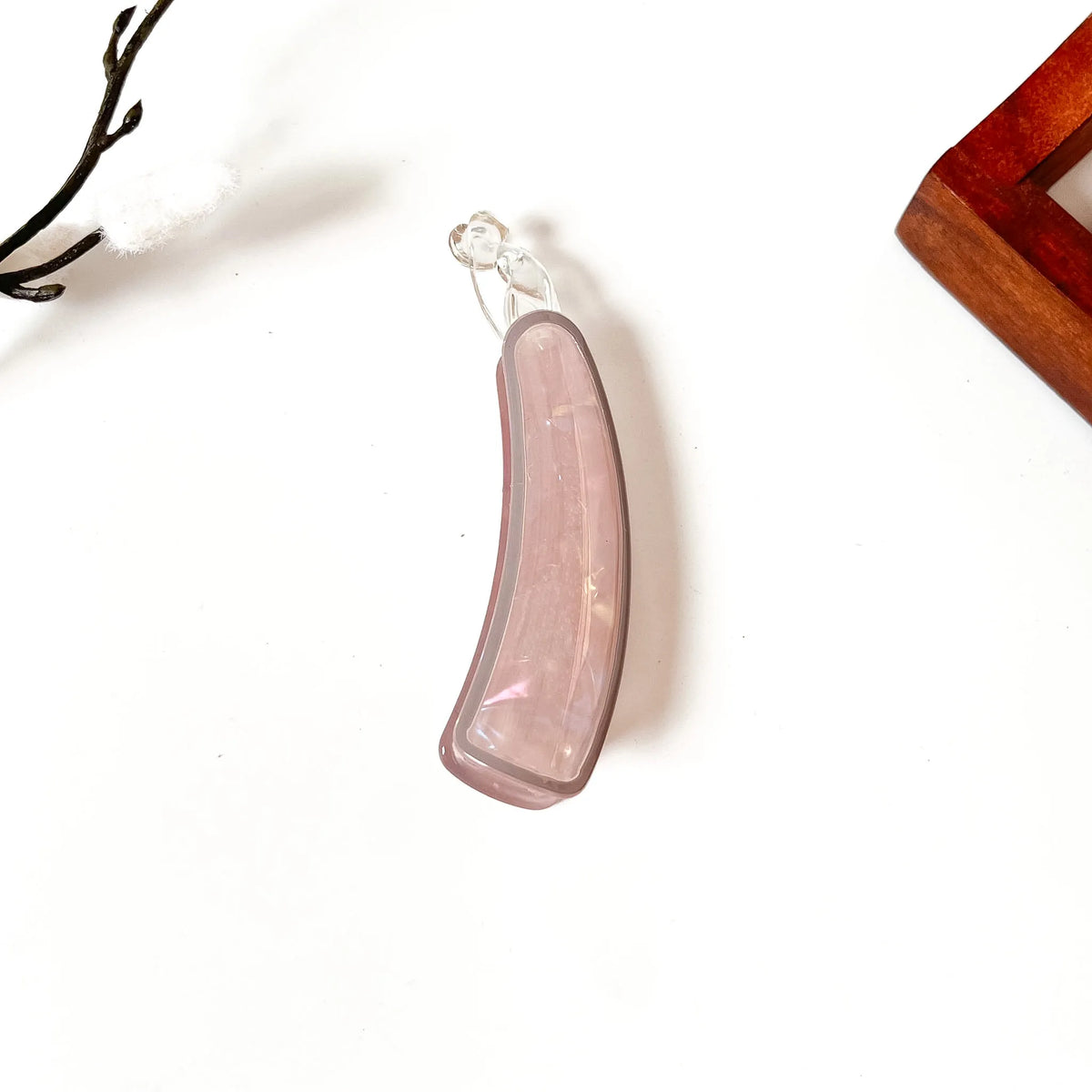 Iris shimmer iridescent lock banana clip in mauve