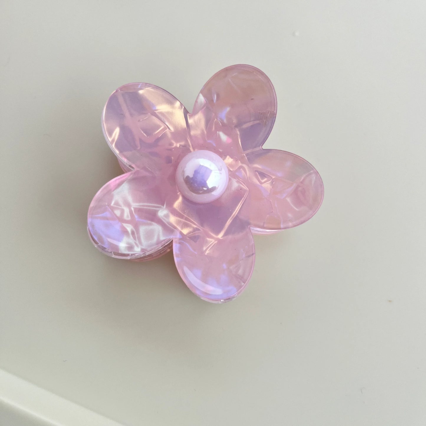 Korean Hair Claw - Flower Baby Pink