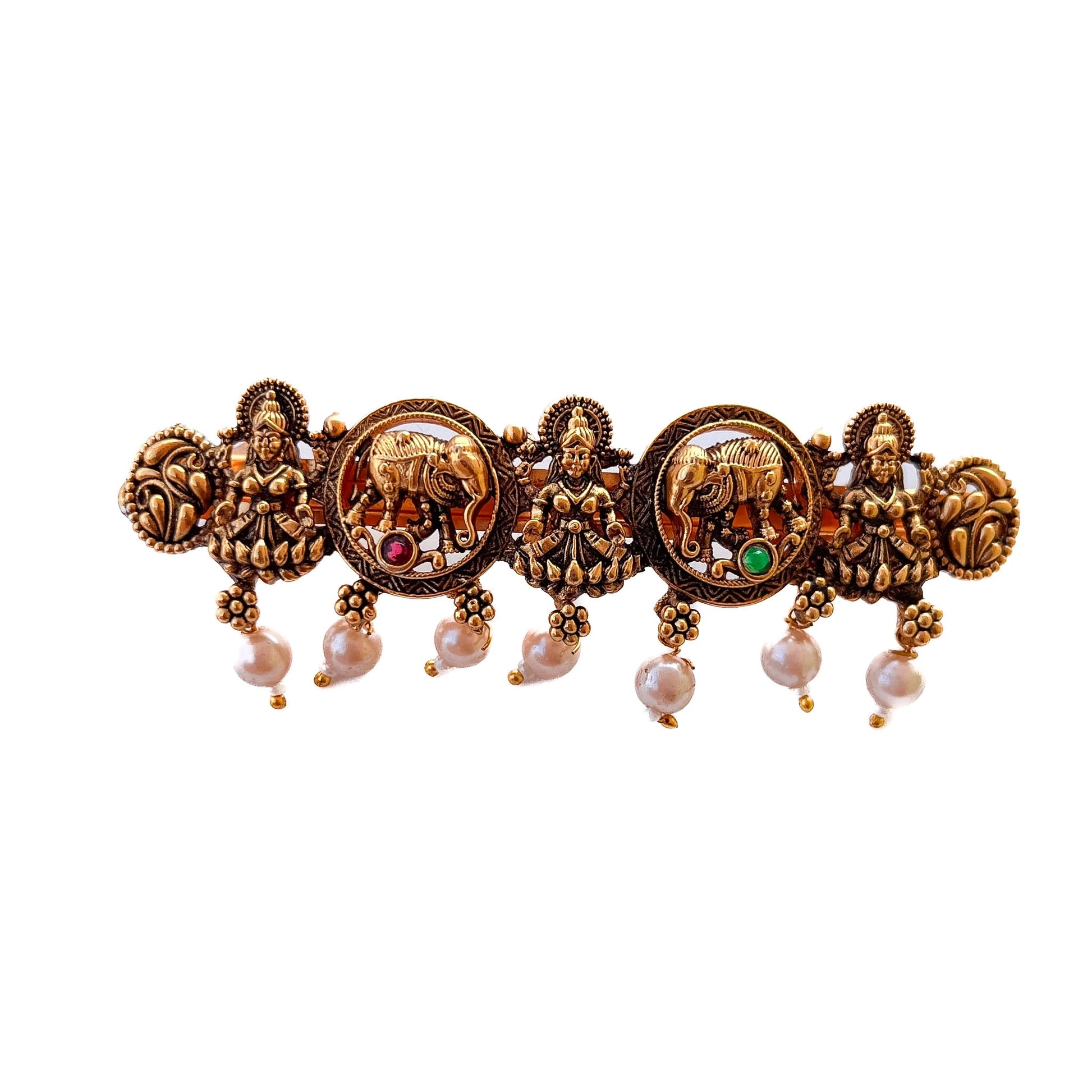 Lakshmi Elephant Temple Barrette