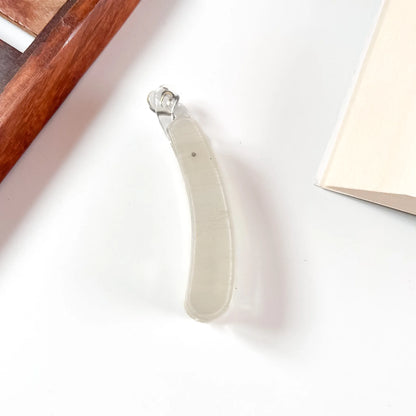 Ivory acrylic lock banana clutcher for hair