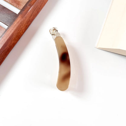 Sand marble acrylic lock banana clip for hair