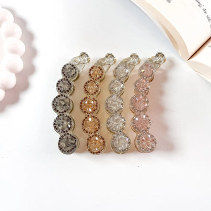 Medallion crystal lock banana clip all colours rhinestone hair clutcher