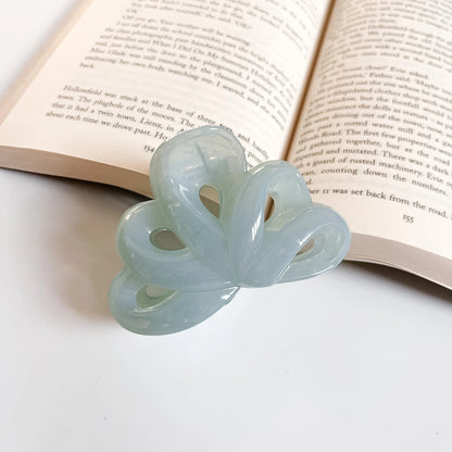 Ocean Loop Claw Clip – Large Minimal Hair Claw Ice Blue