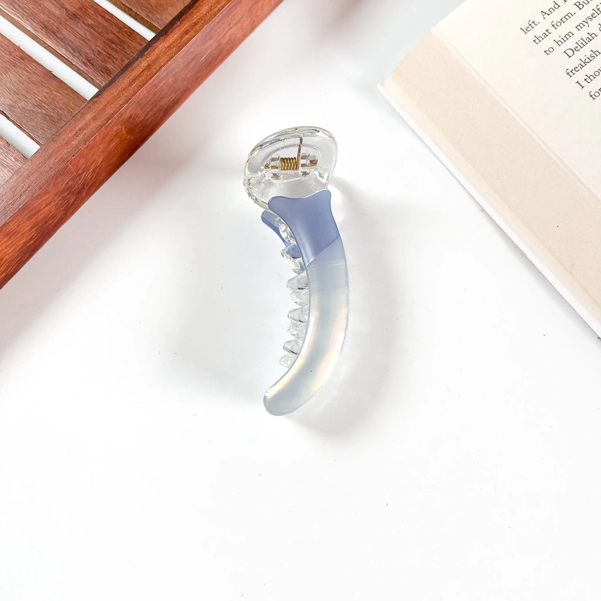 Blue banana clip hair clutcher periwinkle