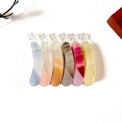 Opal Sheen Lock Banana clip hair clutcher in 6 colours – ivory, champagne, grey, berry, blue, pink