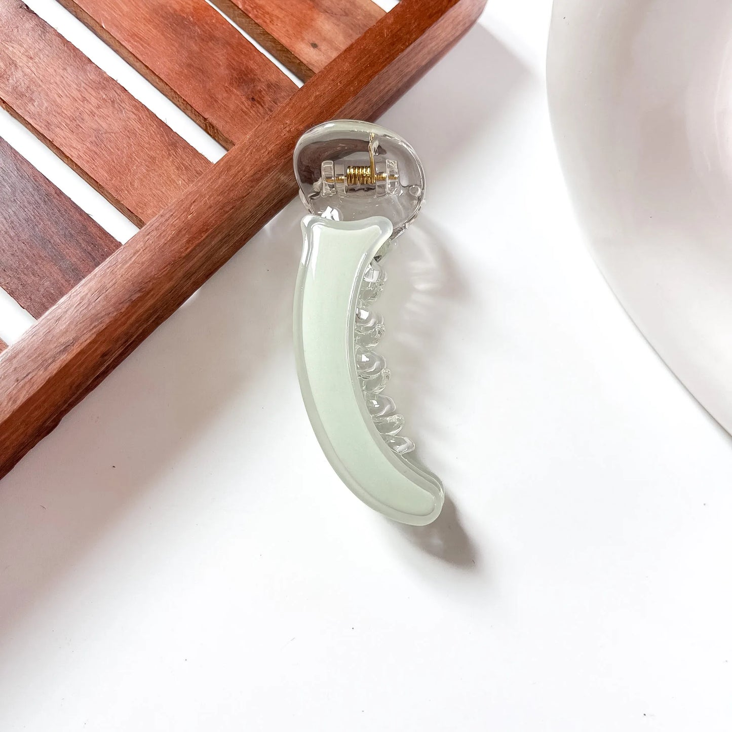 Mint green pastel banana clip large banana hair clip for everyday styling