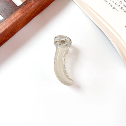 Cream Pastel Pop Banana Clip, 5cm mini banana clip
