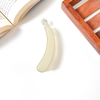 Cream vanilla smooth banana hair clip, soft resin finish for thick medium hair