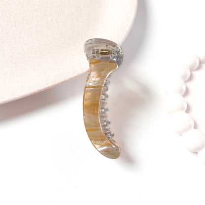 Champagne pearl finish banana clip 8cm size