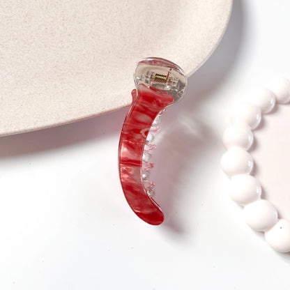 Red pearl finish banana clip large banana clutcher