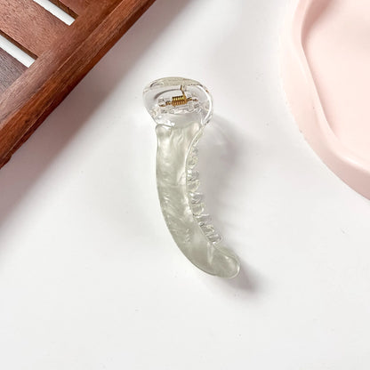 Green Mint pearl marble banana clip mirchi clip large banana hair clip for women