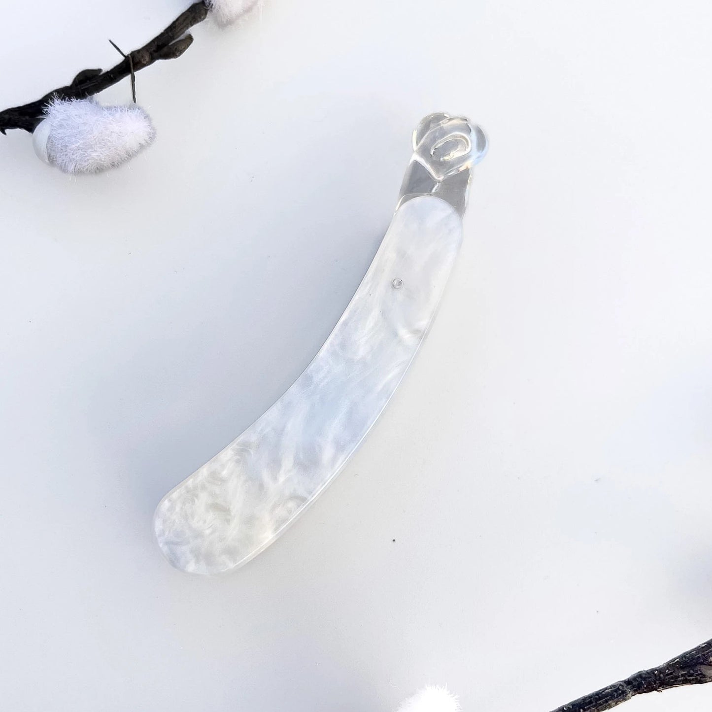 Pearl Mist Banana Clip (8cm) Blue