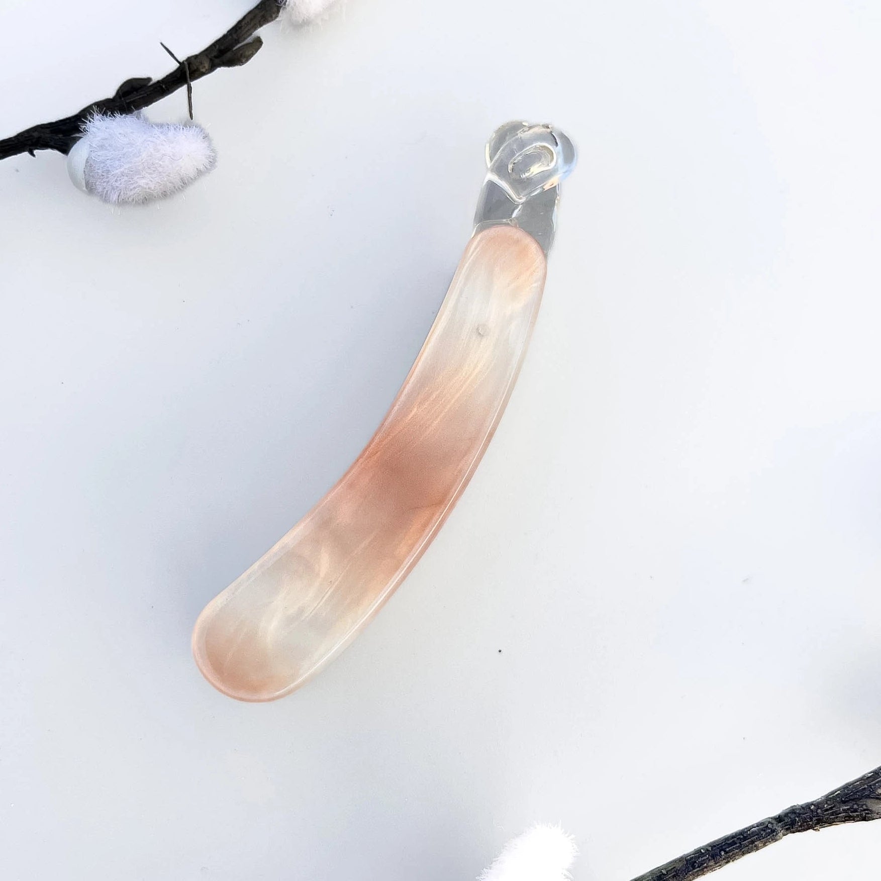 Pearl Mist Banana Clip (8cm) Brown