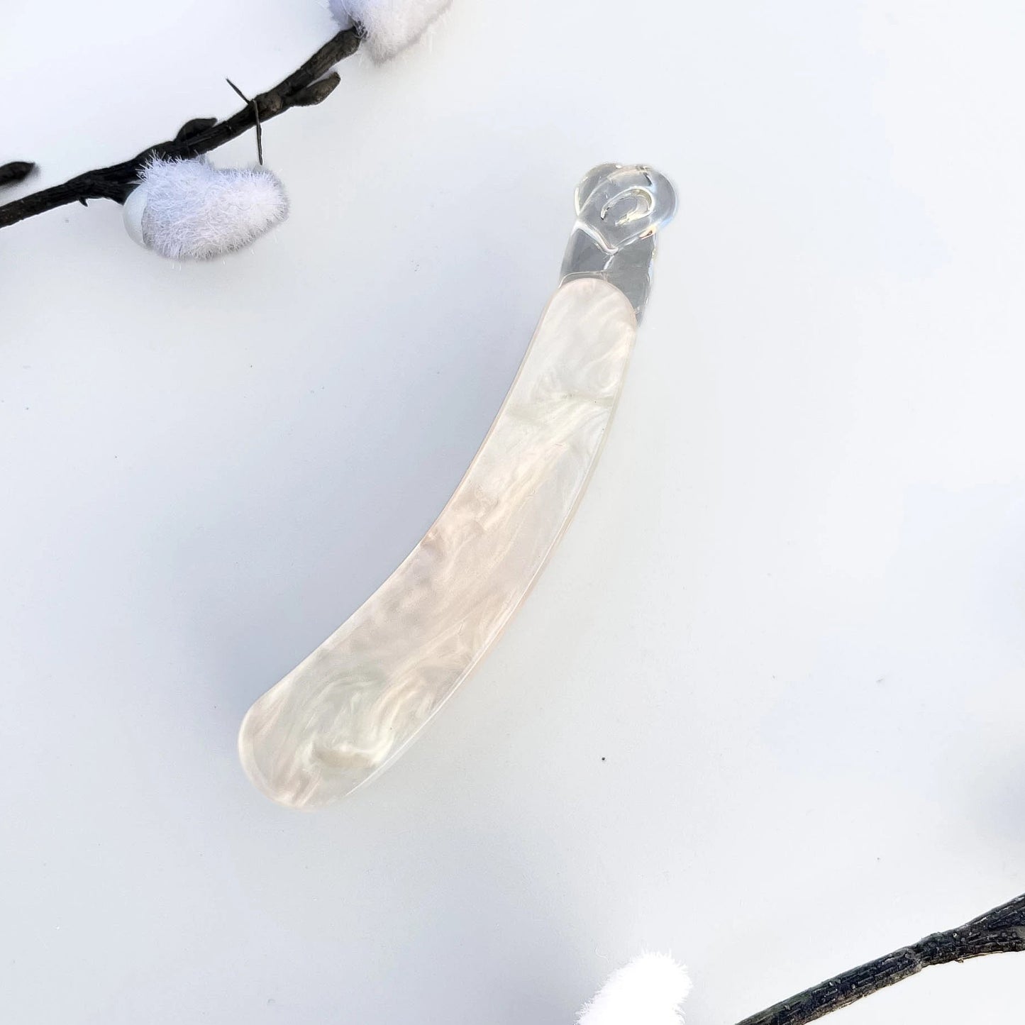 Pearl Mist Banana Clip (8cm) Cream