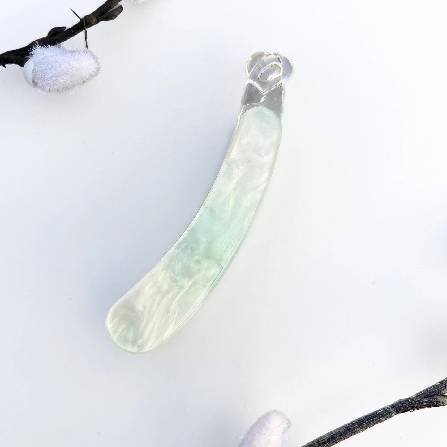 Pearl Mist Banana Clip (8cm) Green