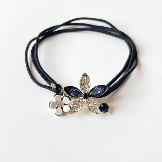 Petal Floral Hair Tie Blue