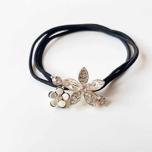 Petal Floral Hair Tie White