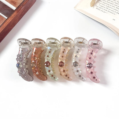 Petal sparkle banana clip in 6 colours for women
